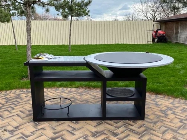 Гриль стол Памир PRO натуральный камень 1200 мм